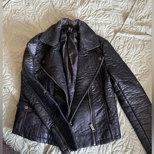 faux leather jacket